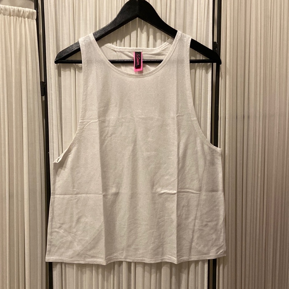 EUC * La Senza * White Wrap back Tank top * Size Small